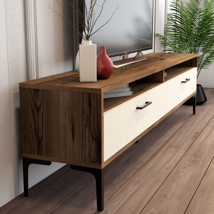 Hanah Home Mueble de TV Istanbul - Nogal y Crema